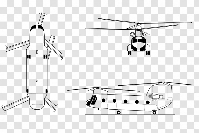 Boeing CH-47 Chinook Helicopter Rotor Vertol CH-46 Sea Knight AH-64 Apache - Aircraft Transparent PNG