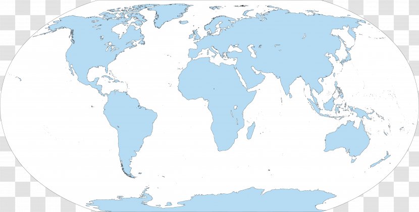 World Map Globe - Robinson Projection Transparent PNG