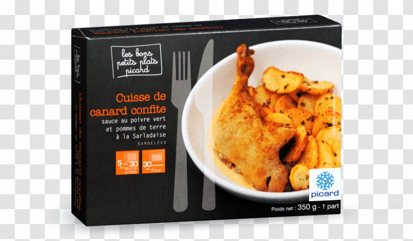 Duck Confit Dish Gratin - Tagliatelle - Sauce Ail Transparent PNG