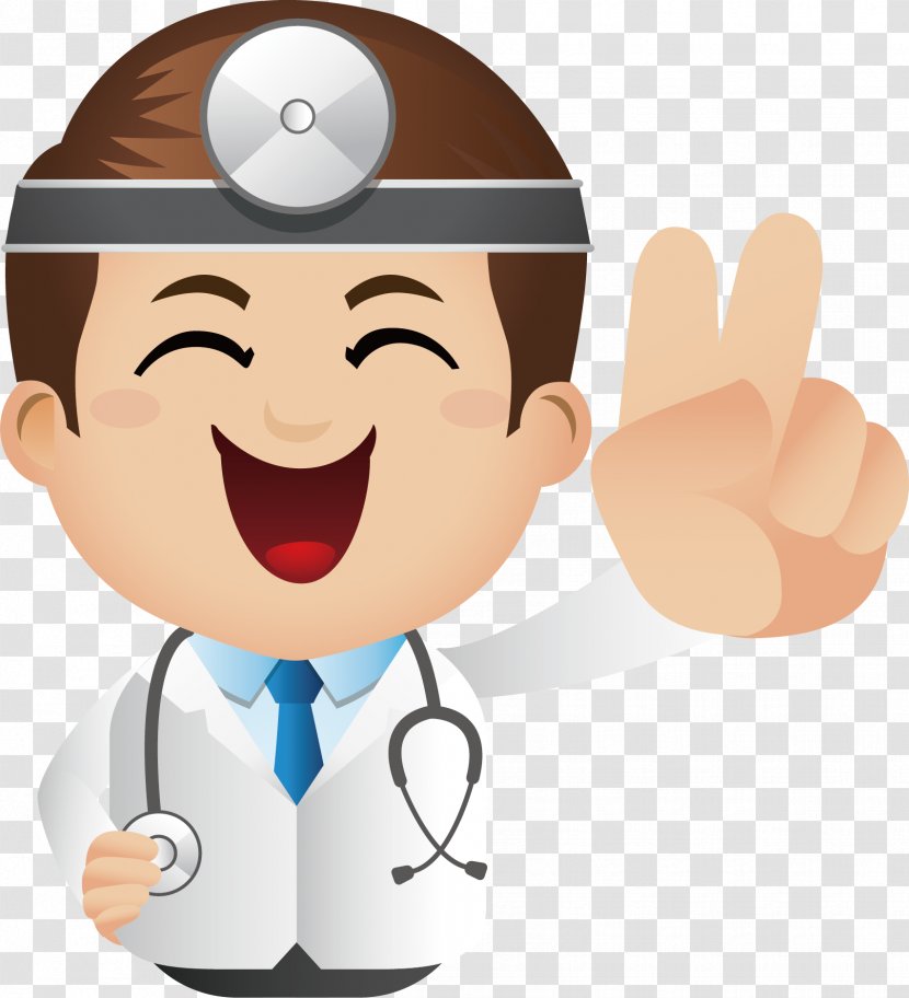 Physician Cartoon - Silhouette - Happy Doctor Transparent PNG