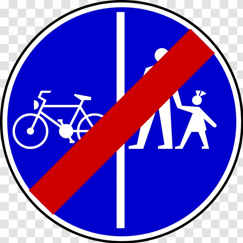 Traffic Sign Bicycle Road Pedestrian - Segregated Cycle Facilities Transparent PNG