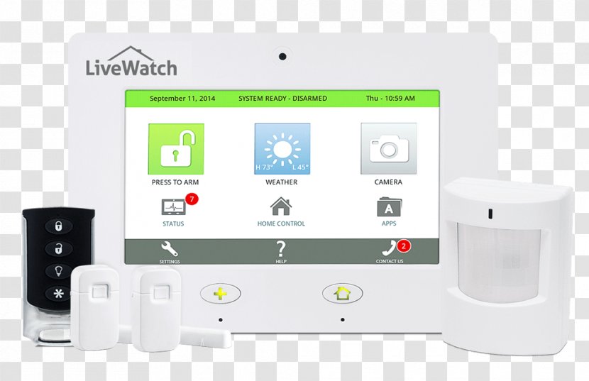 Touchscreen Security Alarms & Systems Home Automation Kits Android Display Device - Electronics Accessory Transparent PNG