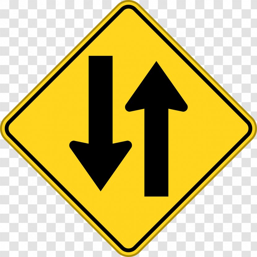 Traffic Sign Road Warning One-way - Signs Transparent PNG