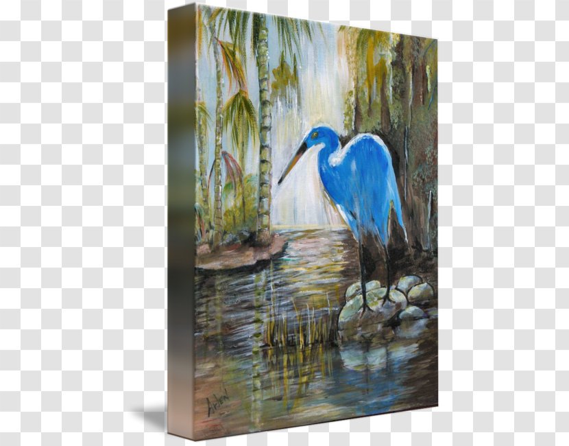 Bayou Heron Fauna Painting Ibis - Blue Transparent PNG