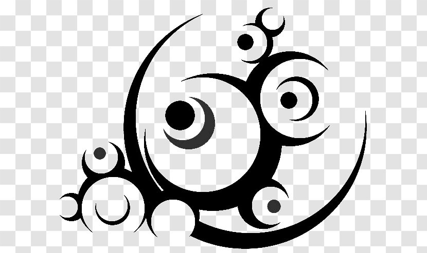 Tattoo Tribe Society Symbol - Black And White - Tribal Moon Transparent PNG
