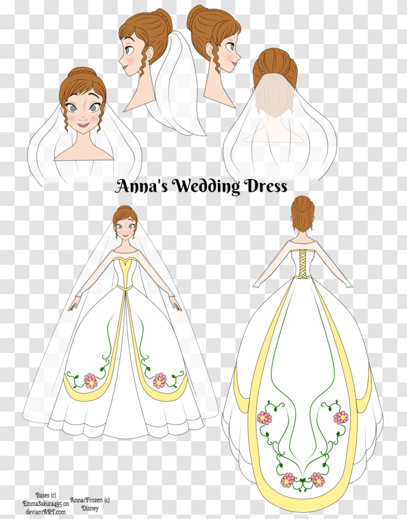 Elsa Anna Frozen Gown Dress - Fashion Accessory Transparent PNG