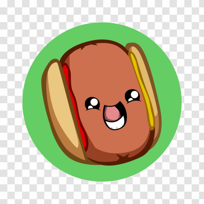 Hot Dog Dachshund Sticker Smile Pickerl - Mustard Transparent PNG
