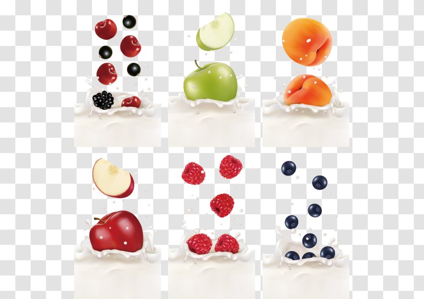 Frutti Di Bosco Milk Fruit Banner Transparent PNG