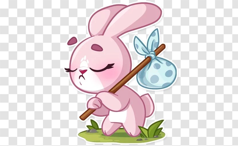 Domestic Rabbit Telegram Sticker Easter Bunny Transparent PNG