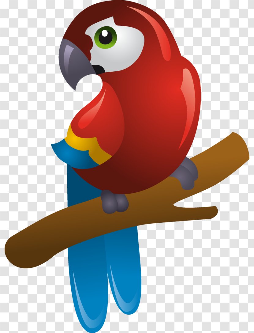 Pirate Parrot Clip Art - Red Transparent PNG