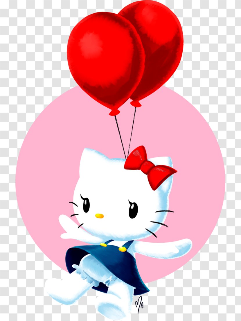 Hello Kitty Balloon Clip Art - Silhouette - With Balloons Transparent PNG