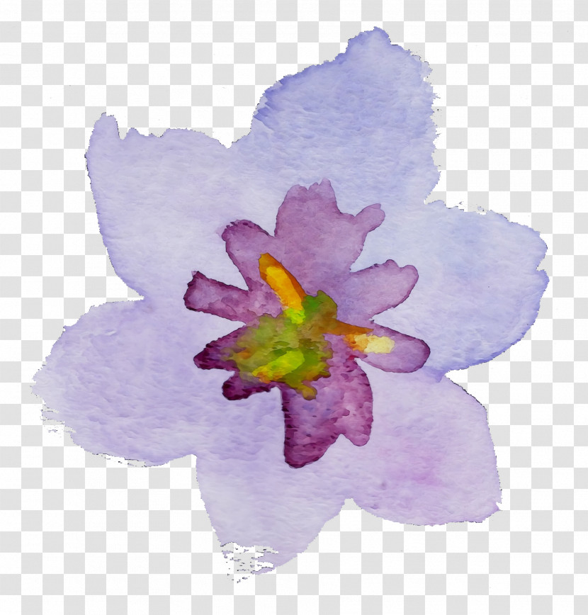 Violet Flower Petal Purple Watercolor Paint Transparent PNG
