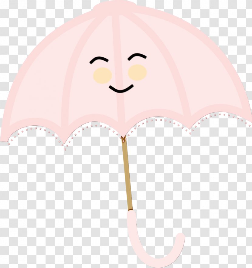 Umbrella Cartoon - Pink - Smile Transparent PNG