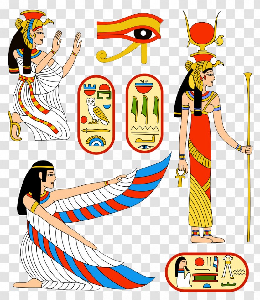 Ancient Egyptian Deities Isis Goddess - Hieroglyphs - Egypt Creative People Transparent PNG