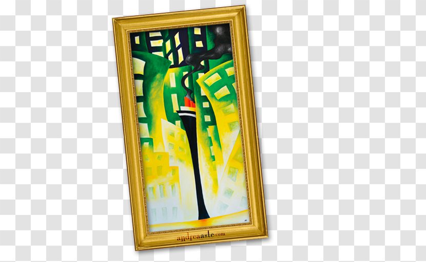 Picture Frame Modern Art Yellow - Reaching Newyork Transparent PNG
