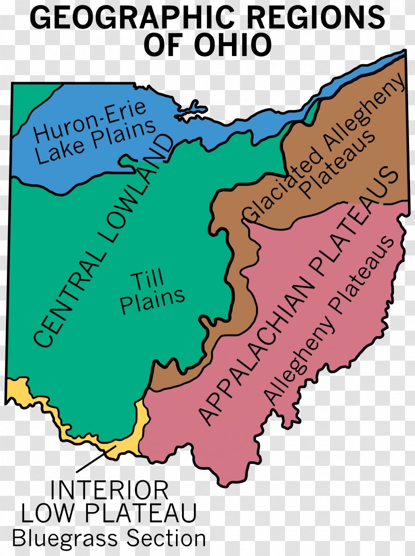 Ohio Region Geography Map Location - Text Transparent PNG