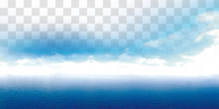 Cumulus Desktop Wallpaper Sea Sky Water Resources - Blue - The Atmosphere Is Simple, Fresh, Sky, Sea, Background Transparent PNG