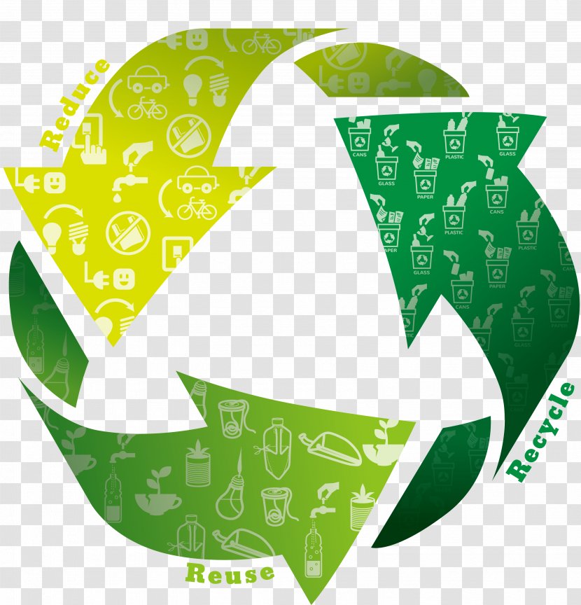 Recycling Symbol Waste Hierarchy - Green Leaf Grass Triangle Stitching Icon Transparent PNG