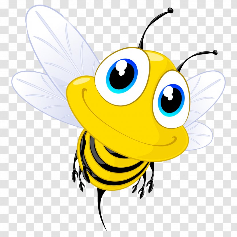 Bee Royalty-free - Cartoon Image Transparent PNG