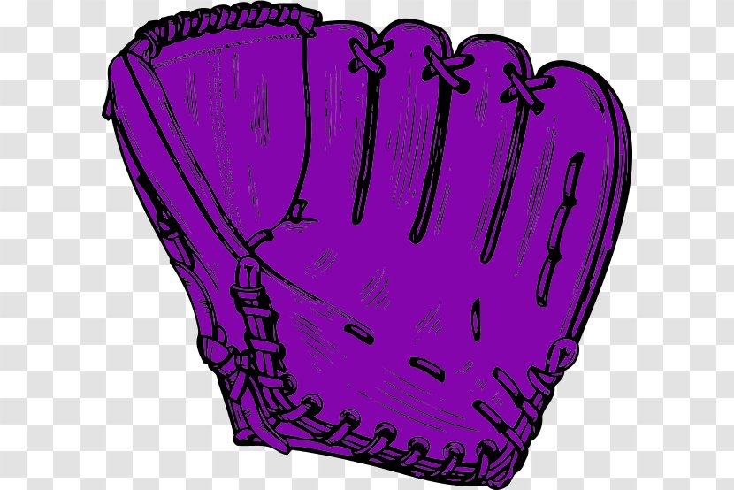 Baseball Glove Clip Art - Purple Softball Cliparts Transparent PNG