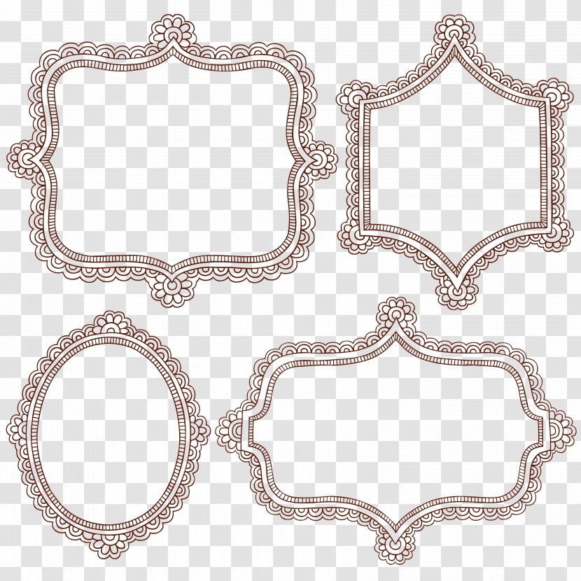 Henna Royalty-free Picture Frame Stock Photography - Text - Simple Ham Pattern Shading Vector Material Transparent PNG