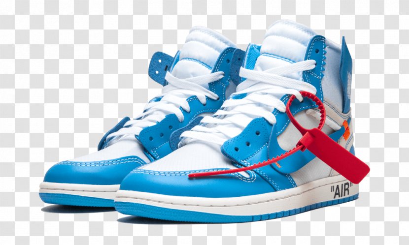 Blue Air Jordan Sneakers Nike Off-White - Sportswear Transparent PNG