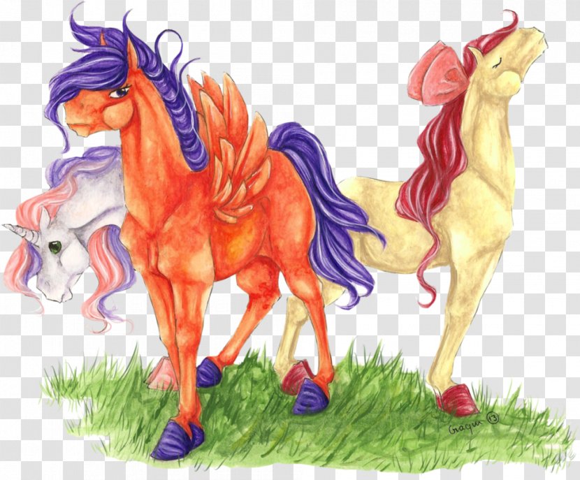 Mustang Stallion Pack Animal Cartoon Transparent PNG