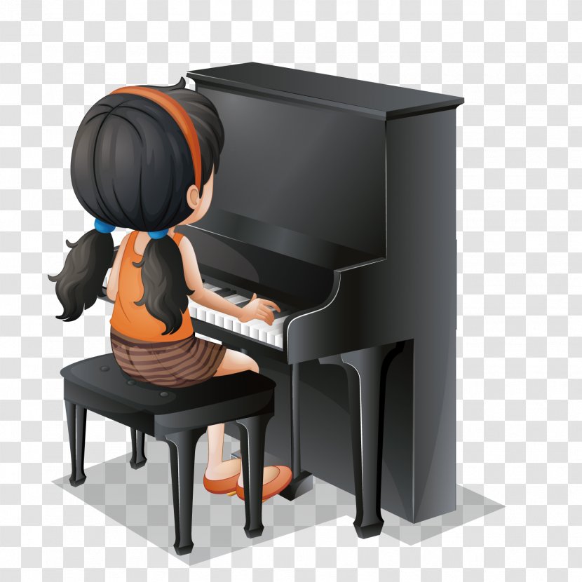Piano Royalty-free Clip Art - Silhouette - Vector Who Plays The Transparent PNG