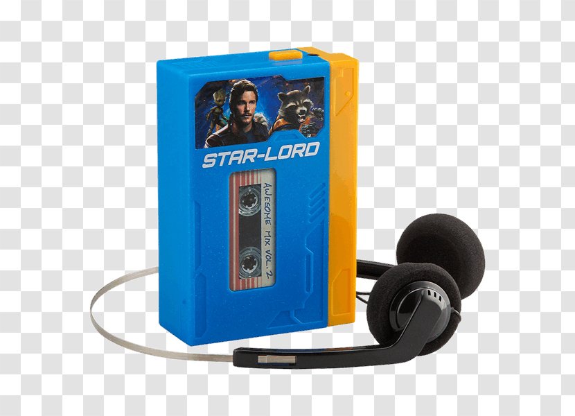Star-Lord Walkman Guardians Of The Galaxy: Awesome Mix Vol. 1 Compact Cassette Boombox - Starlord - Walk Man Transparent PNG
