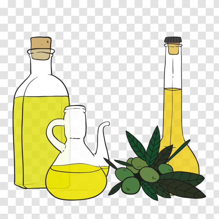 Soybean Oil Olive Bottle - Liquid - Vector Transparent PNG