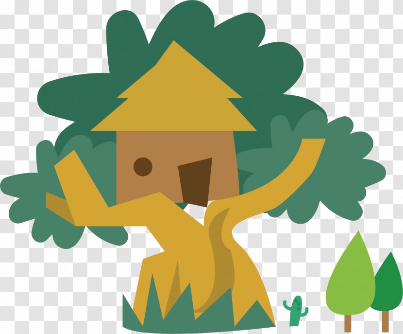 Tree Forest Clip Art - Illustration - Built In A House Transparent PNG