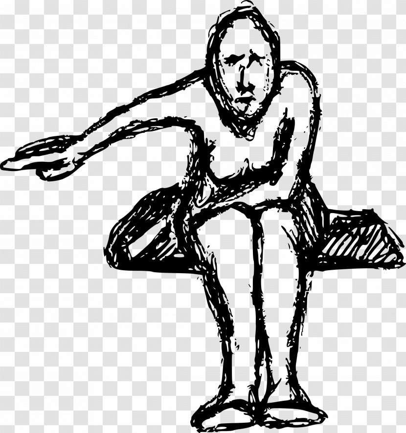 Drawing Clip Art - Shoe - Sitting Man Transparent PNG