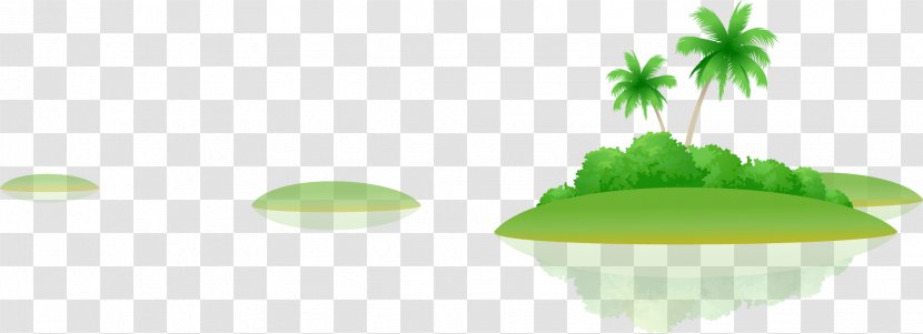 Arecaceae Island Icon - Green - Fresh Summer Vector Transparent PNG