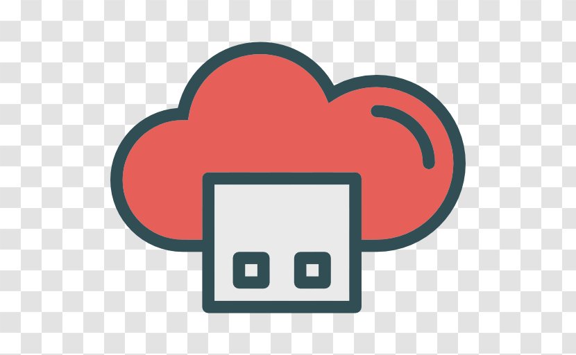 USB Interface Clip Art - Red - Cloud Computer Transparent PNG