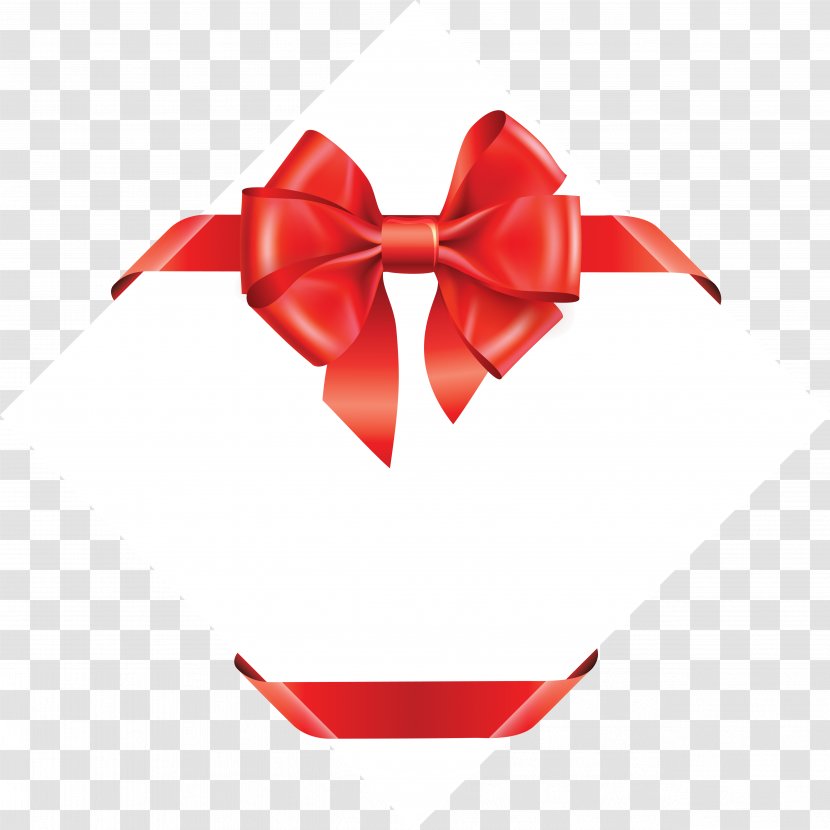 Ribbon Red Gift - Petal - Bow Image Transparent PNG