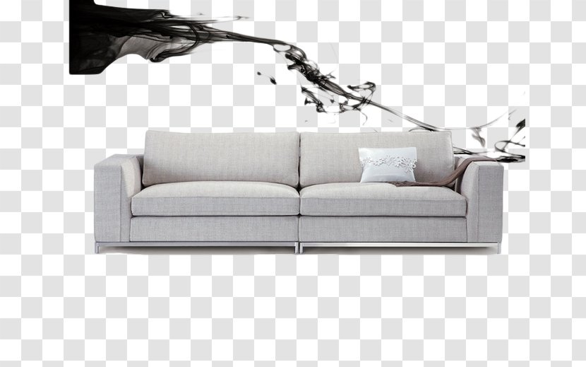 Couch Sofa Bed Chinoiserie Ink Wash Painting - Furniture - HD Poster Design Transparent PNG