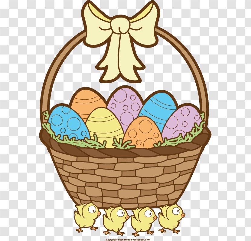 Easter Bunny Basket Clip Art - Clipart Transparent PNG