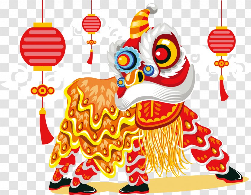 Lion Dance Chinese New Year Dragon - Cartoon - Standing Transparent PNG