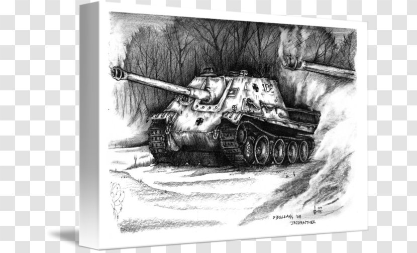 Tank Destroyer Drawing Second World War Jagdpanther - Weapon - German Transparent PNG