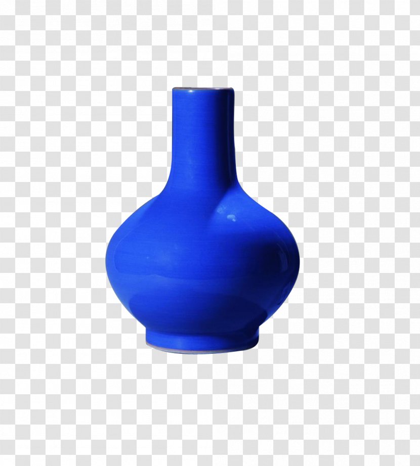 Vase Cobalt Blue Glass Bottle Transparent PNG