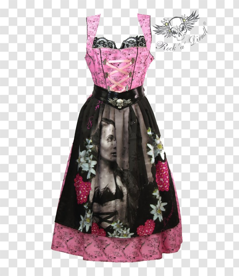 Rock A Dirndl Totenkopf Skirt Dress - Cocktail - Skull Transparent PNG