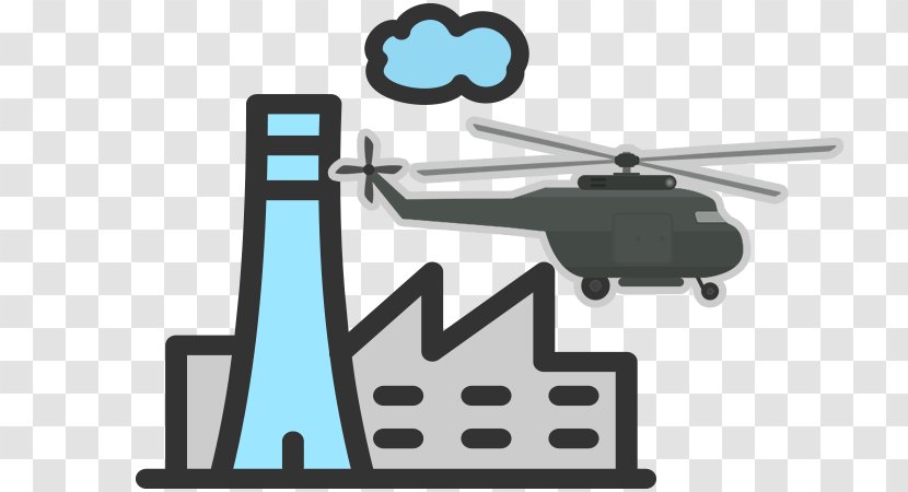 Helicopter Rotor Clip Art Factory Blockchain - Airplane - War Transparent PNG