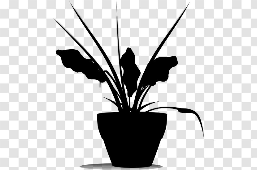 Clip Art Flower Garden Leaf Plant Stem - Botany - Blackandwhite Transparent PNG
