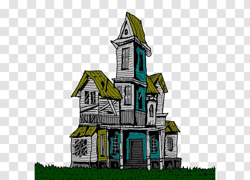 Creepy House Clip Art Haunted Openclipart - Mansion Transparent PNG