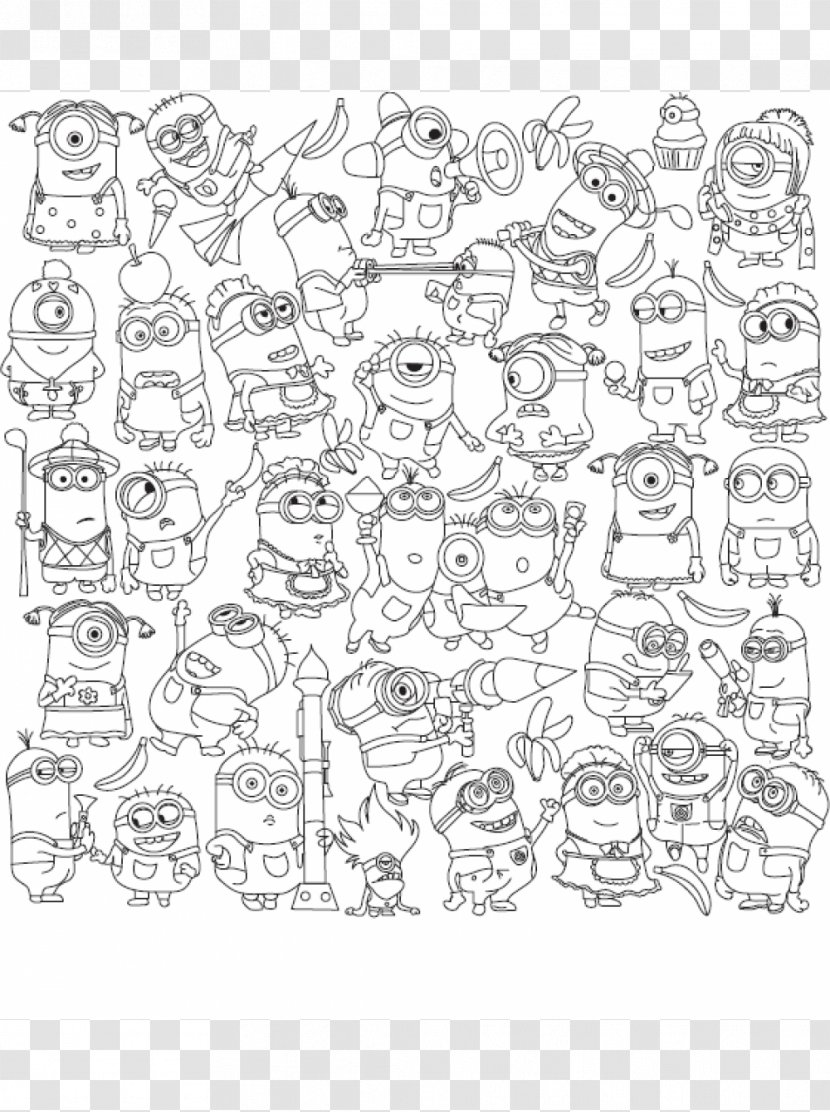 Coloring Book Minions Artikel Online Shopping Price - Visual Arts - Doodle Transparent PNG