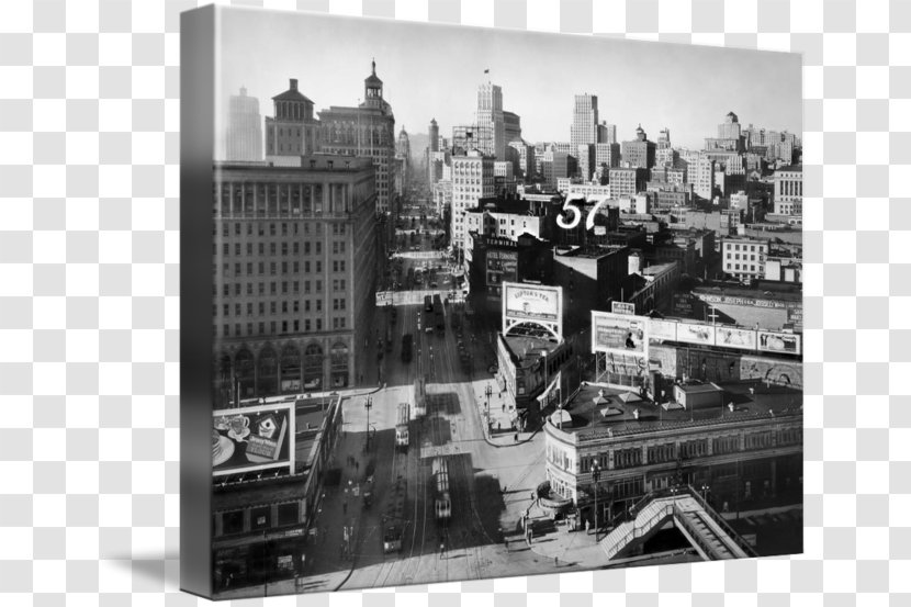 San Francisco Ferry Building Cityscape Bar & Lounge Gallery Wrap Canvas Photography - Top View Transparent PNG