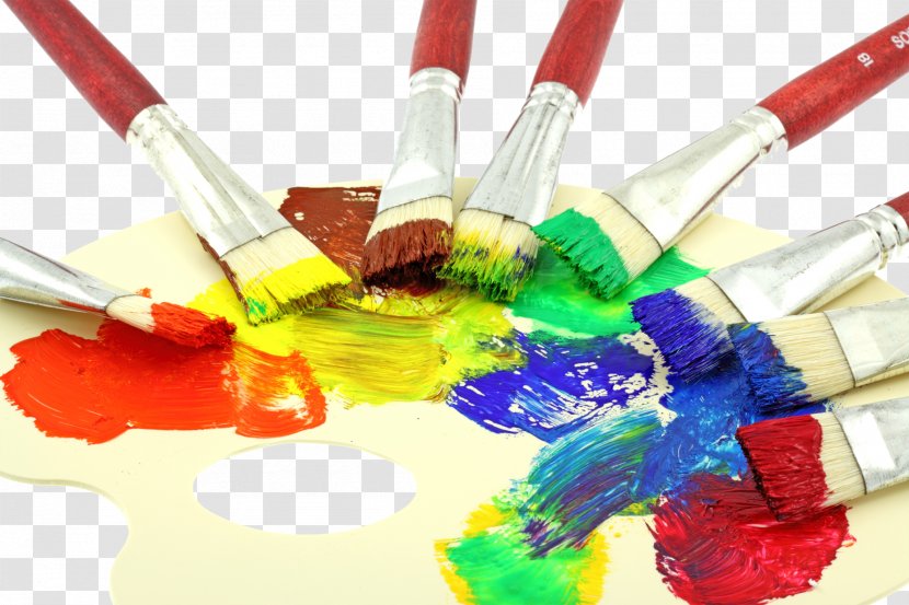 Paintbrush Watercolor Painting - Oil Paint - Water Chalk Material Transparent PNG
