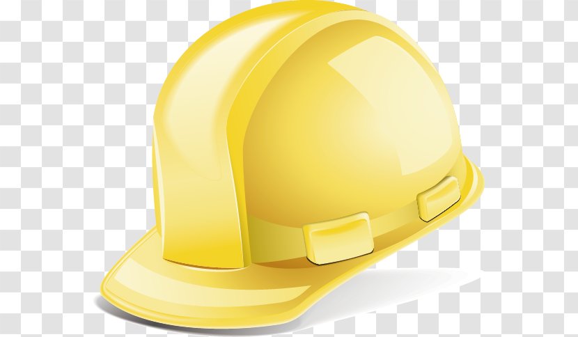 Hard Hat Helmet Yellow Cap - Helmets Vector Material Transparent PNG