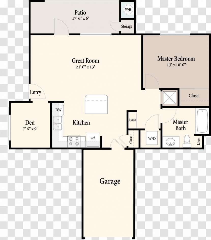 Floor Plan Westside Rentals Apartment Homecoming At The Preserve Bedroom Transparent PNG