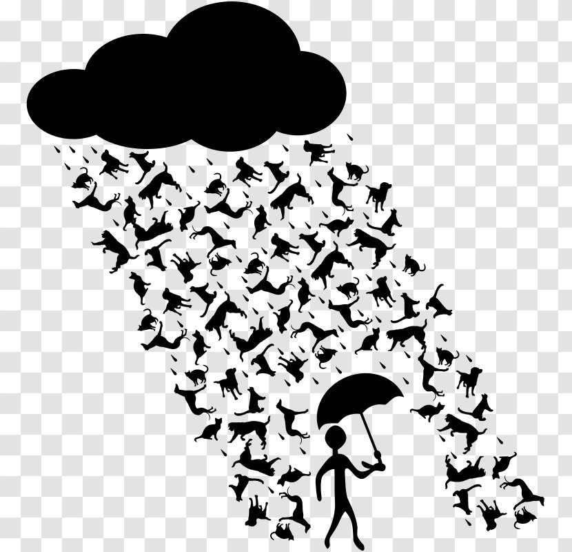 Cats & Dogs Rain Clip Art - Rainstorm Cliparts Transparent PNG